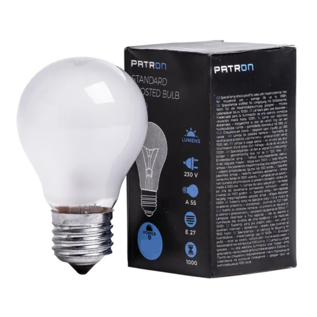 Kvēlspuldze A55, E27, 100W, 230V, FR