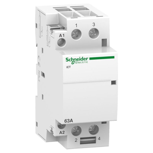 Modulārais kontaktors 2NO, 63A, AC 230-240V, iCT63A, Acti9