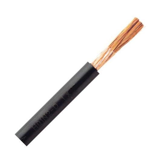 Kabelis gumijas izolācijā H01N2-D, 1x95 mm², melns, (metināšanas kabelis)
