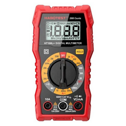 Multimetrs, DC600V/10A, AC600V, HT108L, HABOTEST