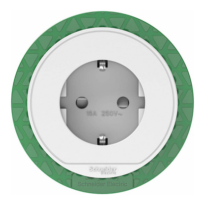 Galdā iebuvējama kontaktligzda (60 mm caurumā), balta, 16A, INS44000, Unica sistēma+, Schneider Electric