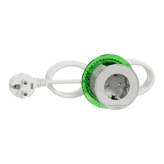 Galdā iebuvējama kontaktligzda (60 mm caurumā), balta, 16A, INS44000, Unica sistēma+, Schneider Electric