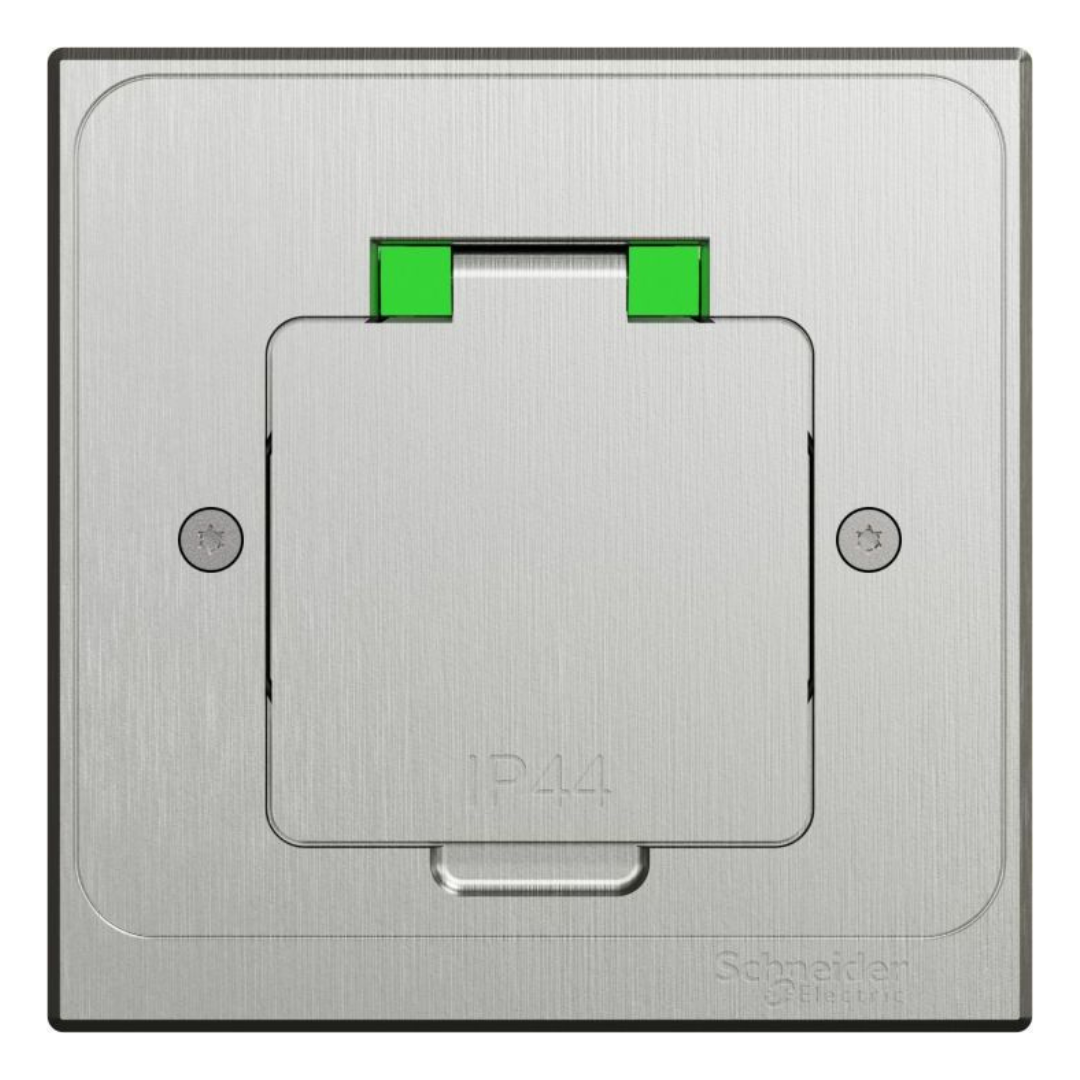 Grīdas kontaktligzda, kvadrāts, metāls, IP44, Unica system+
