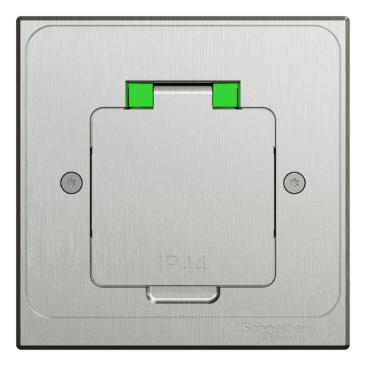 Grīdas kontaktligzda, kvadrāts, metāls, IP44, Unica system+