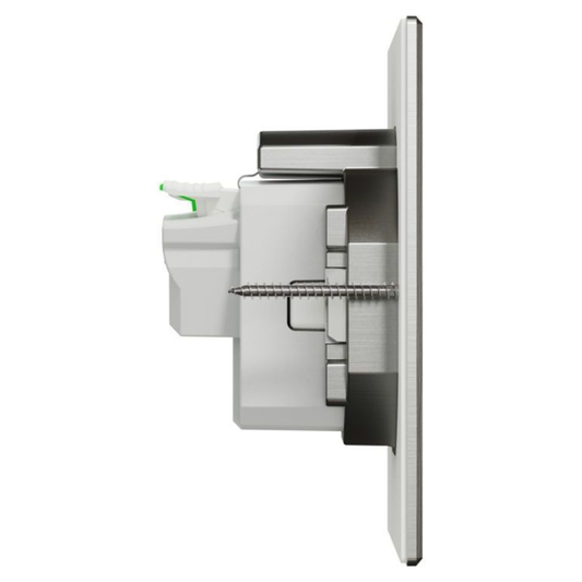 Grīdas kontaktligzda, apaļa, metāls, IP44, Unica system+