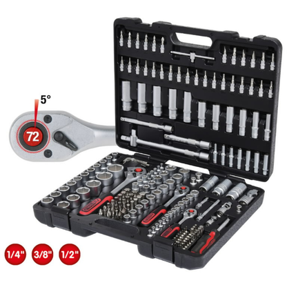 1/4+3/8+1/2'' profesionāls muciņu komplekts, 179gab., KS Tools