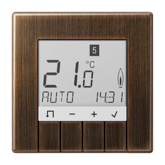Metāliskā virsma digitālajam termoregulātorma, antīkais misiņš, LS990