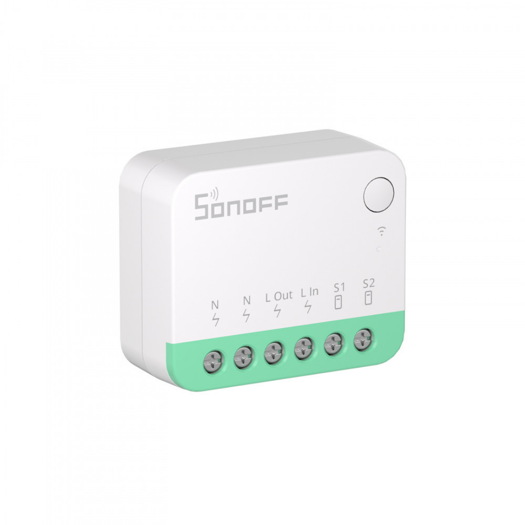 Viedais WiFi slēdzis, 1 kanāls, savietojams ar matricu, 10A, AC 100-240V, 2400W, SONOFF