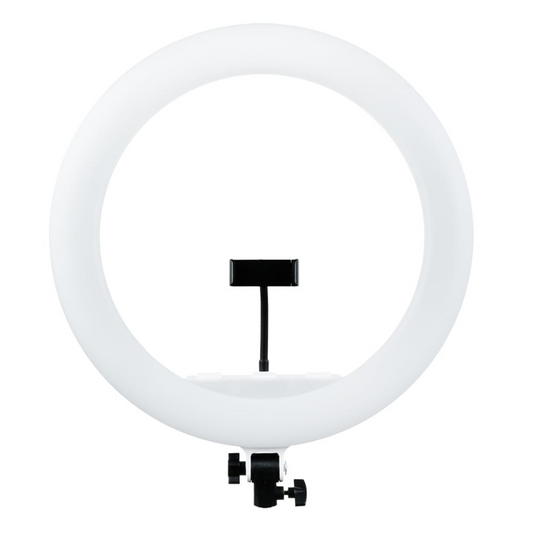 LED gredzena lampa MITOYA, MTY18C BALTA 45cm (bez statīva)