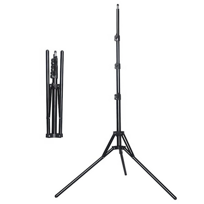 LED gredzena lampa MITOYA, komplekts, MTY18C BALTA 45cm + F200 statīvs