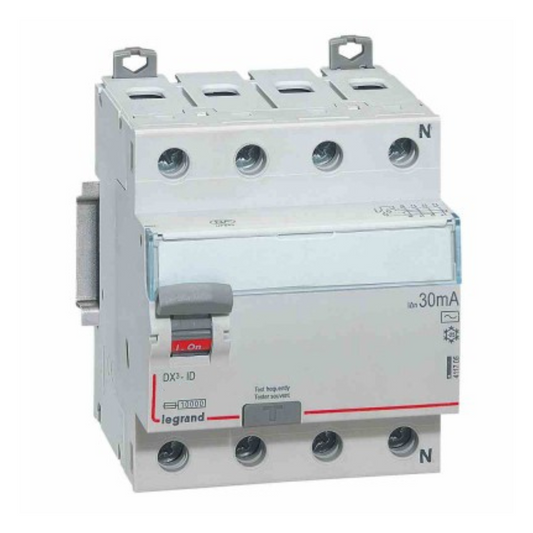 Noplūdes strāvas slēdzis (FI-Slēdzis) RX3 (DX3) 4P 80A 30mA, Legrand