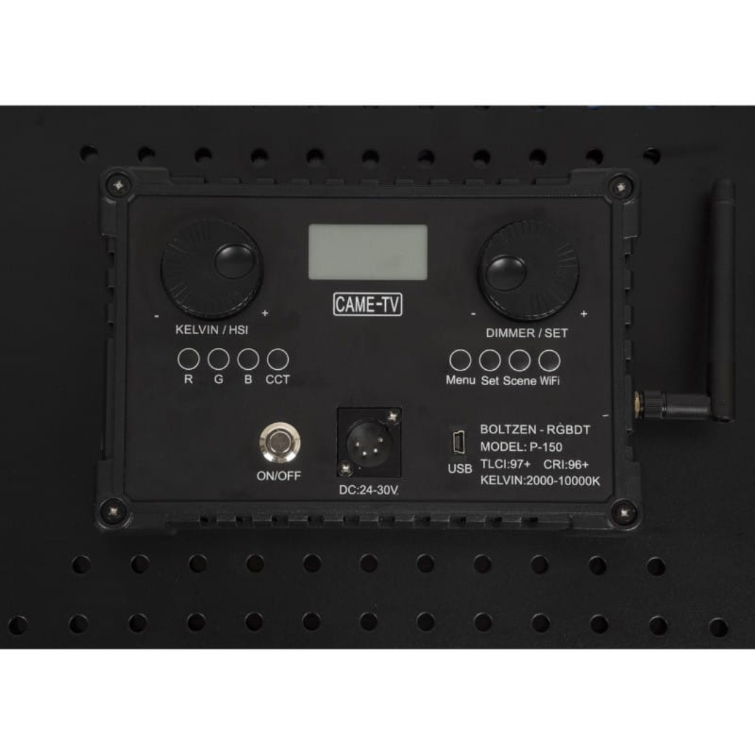 Foto-video studiju LED lampa, CAME-TV, Boltzen Perseus P-150R RGB DMX, (bez statīva)