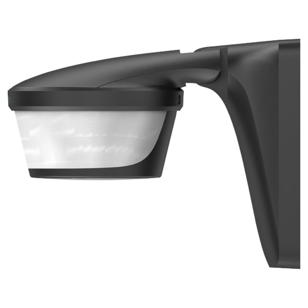 Infrasarkanais kustības sensors, darbības diapazons 220grādi - līdz 16m, IP55, LED 600W, cita slodze 2300W, melns, theLuxa P220 BK, THEBEN
