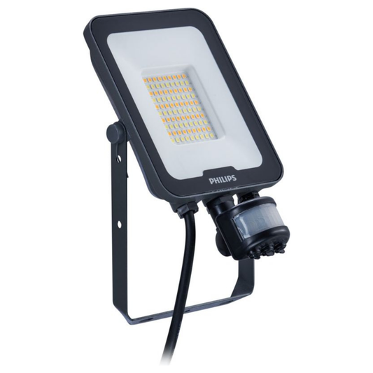 LED Prožektors ar kustības sensoru BVP167, melns, 30W, 3300-3600lm, 3000K/4000K/6500K, Symmetrical Ledinaire, PHILIPS
