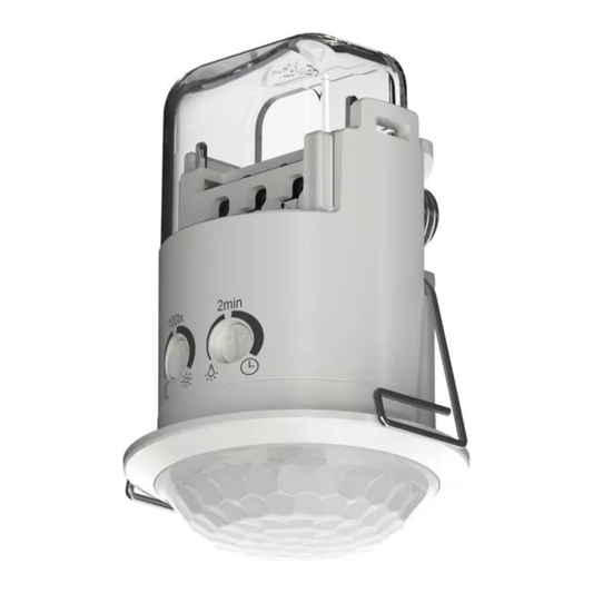 Infrasarkanais kustības sensors, balts, darbības zona līdz Ø6m, IP21, 360°, PIRA T6 Mini, THEBEN