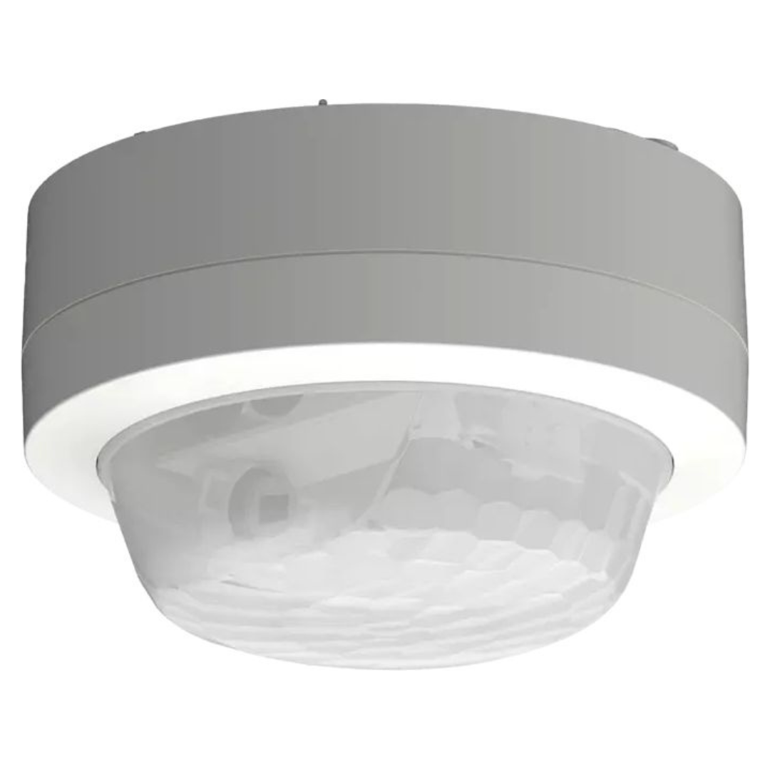 Infrasarkanais kustības sensors, balts, darbības zona līdz 25x3m, IP21, 360°, PIRA TC AP, THEBEN