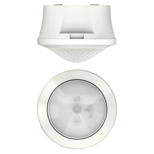 Infrasarkanais kustības sensors, balts, darbības zona līdz Ø8m, IP54, 360°, theRonda S360-100 AP WH, THEBEN