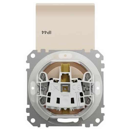 Kontaktligzda IP44 a/z ar vāku ar skrūvēm, bēšs, Sedna Design