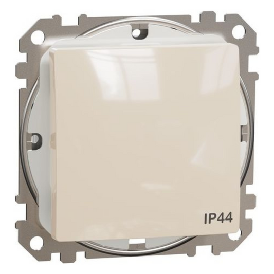 Slēdzis IP44 10AX, bēšs, Sedna Design