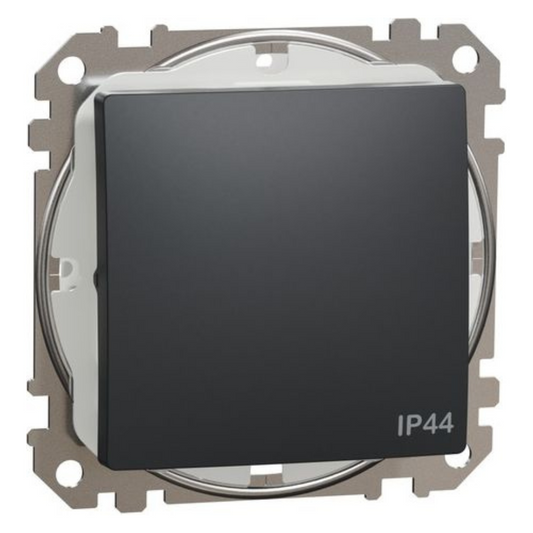 Pārslēdzis IP44 10AX, antracīts, Sedna Design