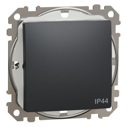 Slēdzis IP44 10AX, antracīts, Sedna Design