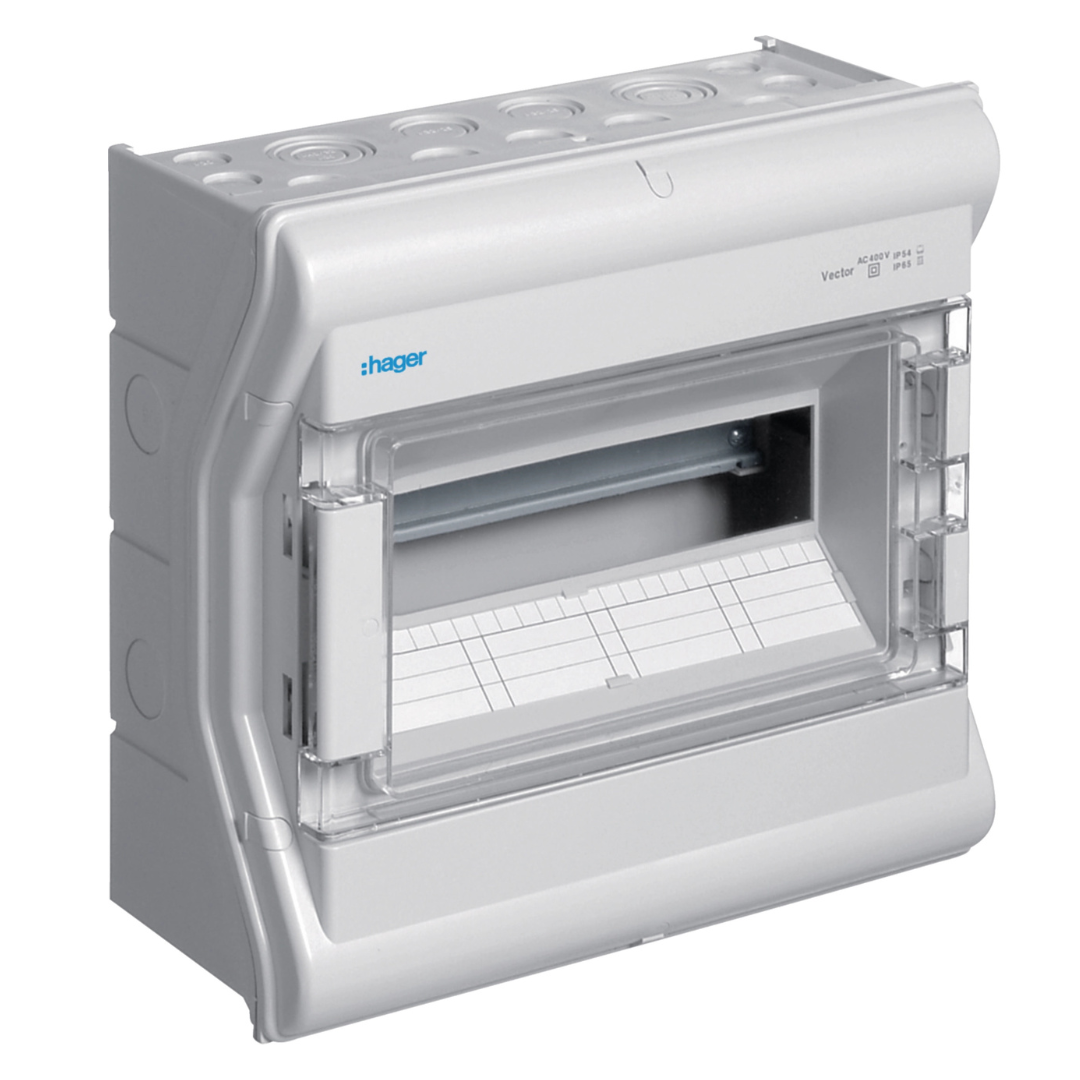 VECTOR virsapmetuma sadalne, IP65, 12 mod., 302x310x151mm, HAGER