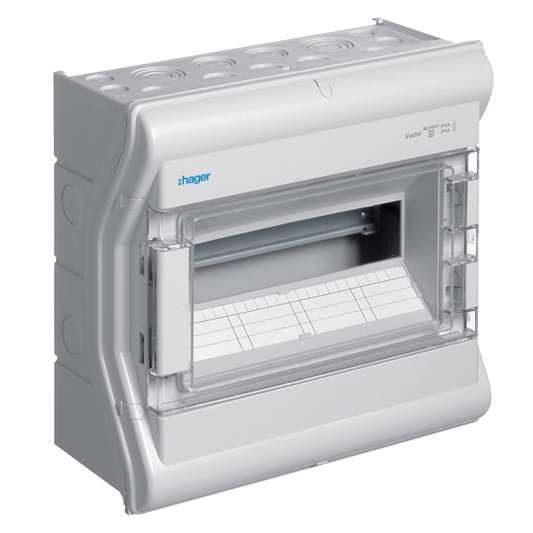VECTOR virsapmetuma sadalne, IP65, 12 mod., 302x310x151mm, HAGER