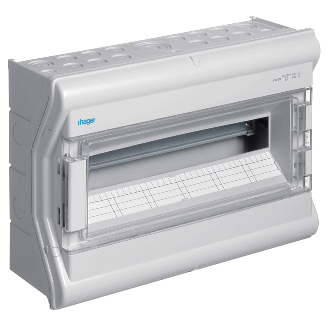 VECTOR virsapmetuma sadalne, IP65, 18 mod., 302x418x151mm, HAGER