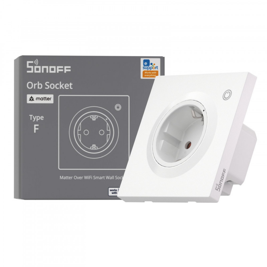 Viedā WiFi vadāmā zemapmetuma rozete, ORB, 16A, 250V, 4000W, WS01TPF-E, SONOFF