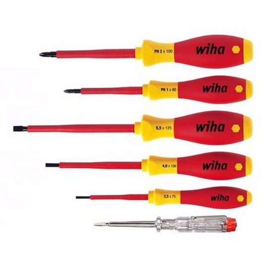 Skrūvgriežu komplekts elektriķiem, 6 gab., SoftFinish, Wiha