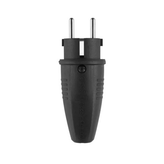 Kontakt dakša gumijas 2P+E, 16A, melna, IP44, ABL