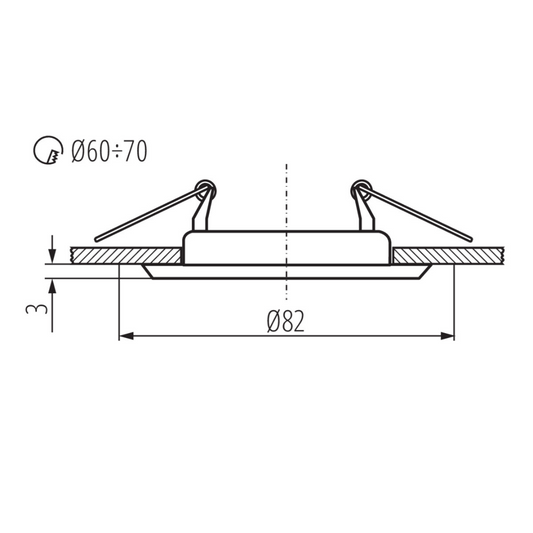 Gaismeklis iebūvējams ARGUS, zelts, 12V/220V, G5.3, (BEZ SPULDZES), CT-2114-G, KANLUX