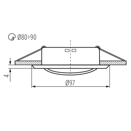 Gaismeklis iebūvējams grozams ARGUS, matēts hroms, 12V/220V, G5.3, (BEZ SPULDZES), CT-2115-C/M, KANLUX