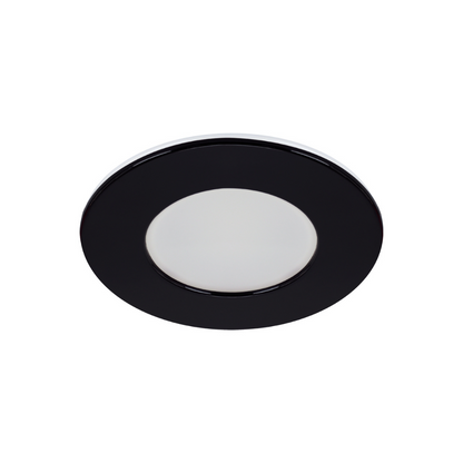 LED gaismeklis iebūvējams, melns, 7W, ar maināmu spektru CCT, IP54, IDEUS