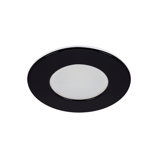 LED gaismeklis iebūvējams, melns, 7W, ar maināmu spektru CCT, IP54, IDEUS