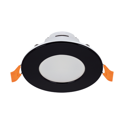 LED gaismeklis iebūvējams, melns, 7W, ar maināmu spektru CCT, IP54, IDEUS