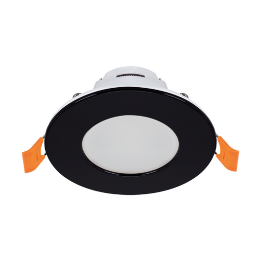 LED gaismeklis iebūvējams, melns, 7W, ar maināmu spektru CCT, IP54, IDEUS