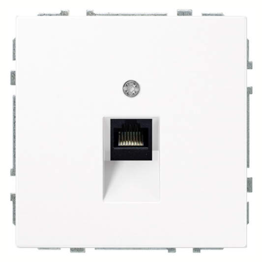 1xRJ45 datu kontaktligzda CAT6E UTP, balta-matēta, bez rāmja, Liregus MODERN