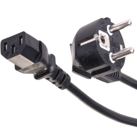 Strāvas vads datoram un citam elektroierīcēm 220V ar CEE konektoru, garums 1,1m, 3x0.75mm2