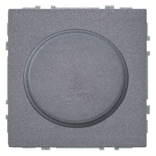 Gaismas regulātors (dimmeris), melns-matēts (antracīts), 5-200W LED, bez rāmja, Liregus MODERN