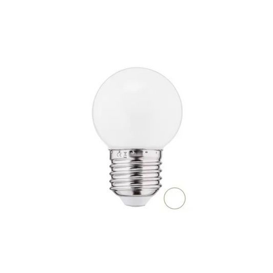 LED spuldze 1W, G45, E27, 240V, 58lm, 6500K (auksti balta gaisma), THORGEON
