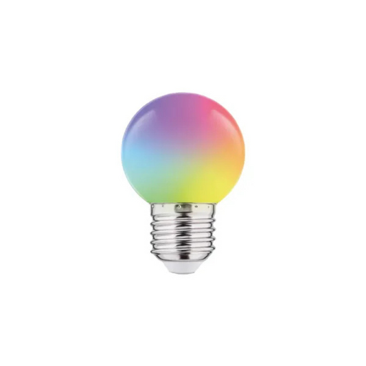 LED spuldze 1W, G45, E27, 240V, 55lm, RGB (sarkanzaļzilais krāsu modelis), THORGEON