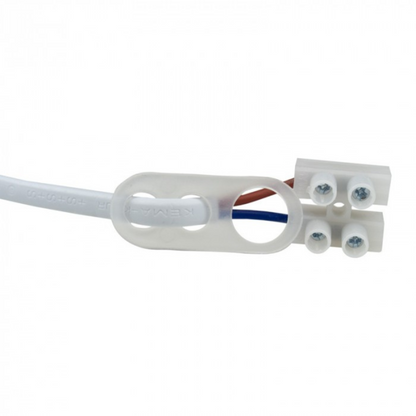 Plastmasas patrona E27 ar vadu un klemmi, balta, ECOLIGHT