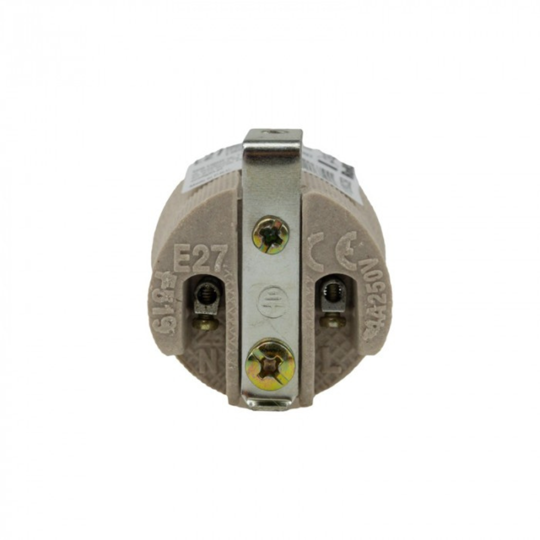 Keramiska patrona E27 ar turētājskavu, ECOLIGHT