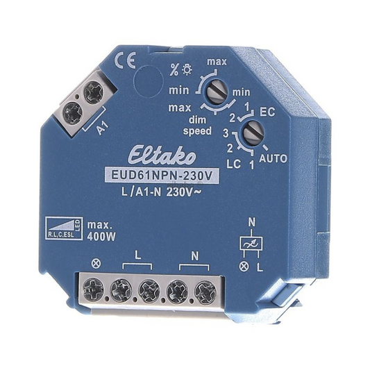 Dimmeris / Universāls reostata slēdzis, LED - 100W ,220V - 400W,EUD61NPN-230V, (Iet kopā ar: Siemens, Jung, ABB, Schneider Electric), Eltako