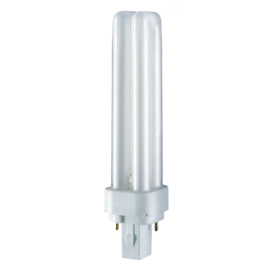 Kompaktā luminiscences spuldze, G24d-3, 2-pins, 26W, 827 spektrs (2700K), DULUX D, PATRON