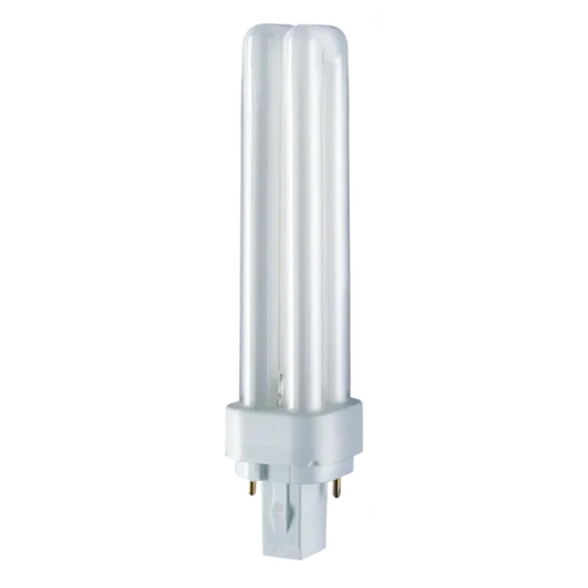 Kompaktā luminiscences spuldze, G24d-3, 2-pins, 26W, 827 spektrs (2700K), DULUX D, PATRON