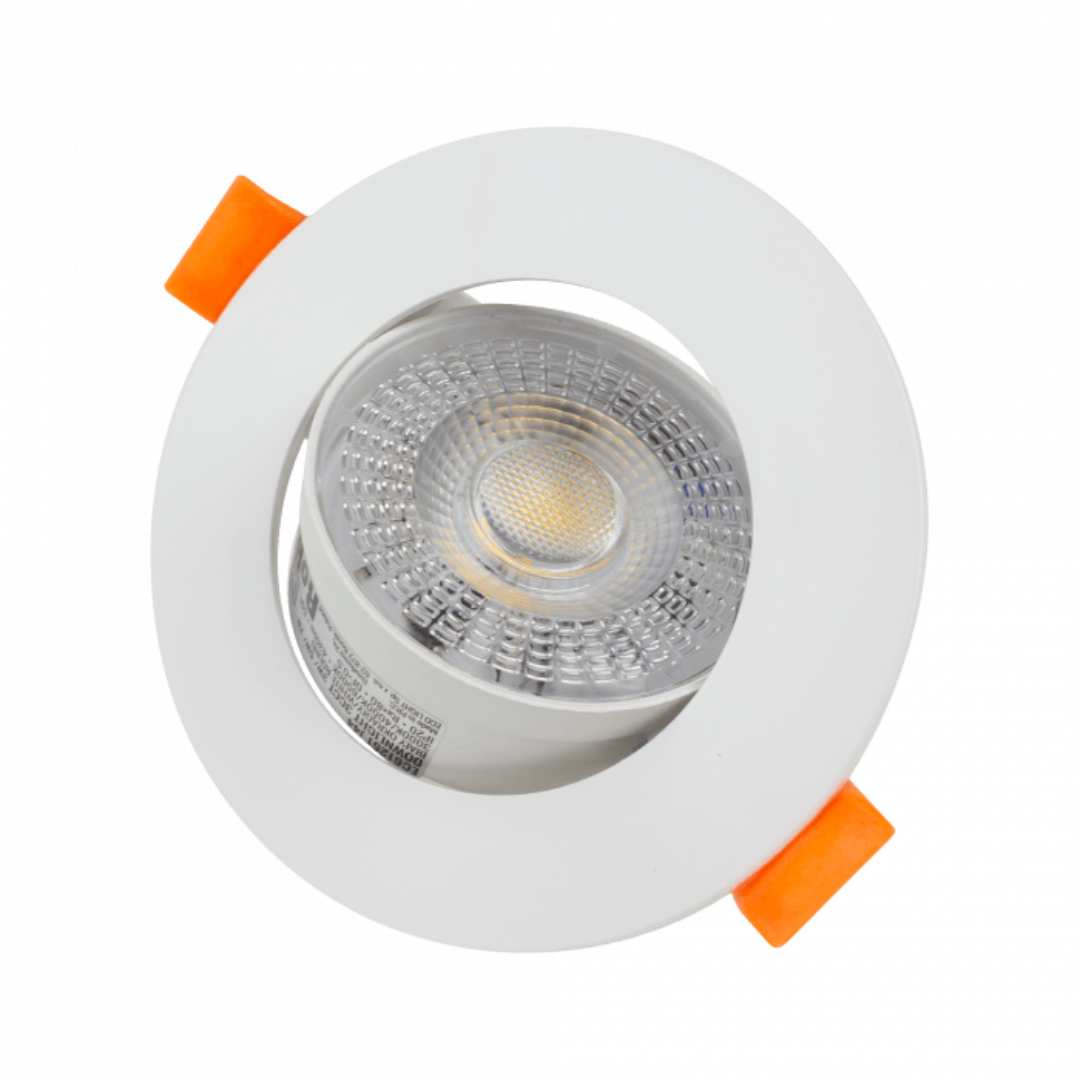 Gaismeklis LED, iebūvējams, Downlight, balts, ar maināmu jaudu - 3W/5W/7W un spektru - 3000K/4000K/6500K (CCT), ECOLIGHT