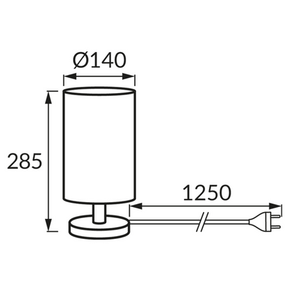 Galda lampa BELA E14 GREY, līdz 25W, STRÜHM