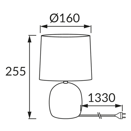 Galda lampa ATENA E14 C BLACK, līdz 40W, STRÜHM
